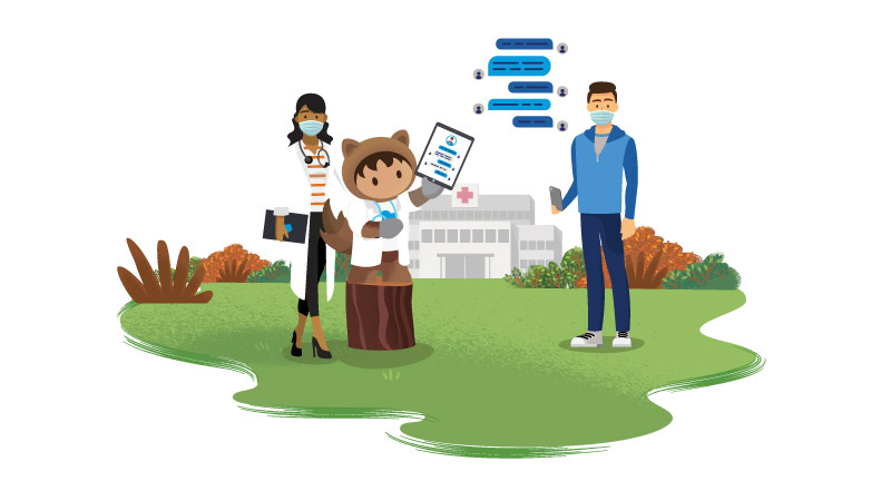Astro providing patient service