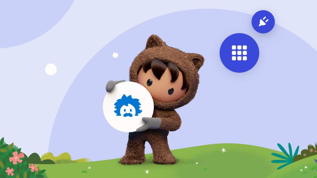 Astro character holding einstein logo