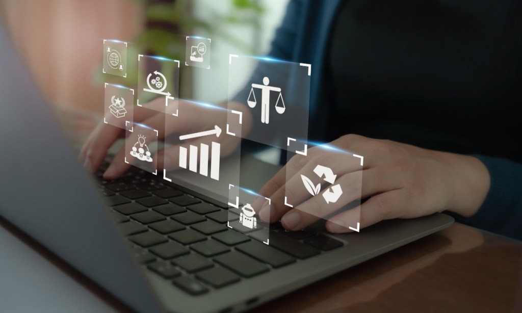 A laptop showing processes running efficiently