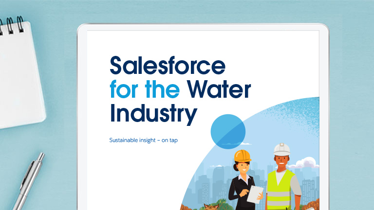 Tablet display of Salesforce for Water Industry