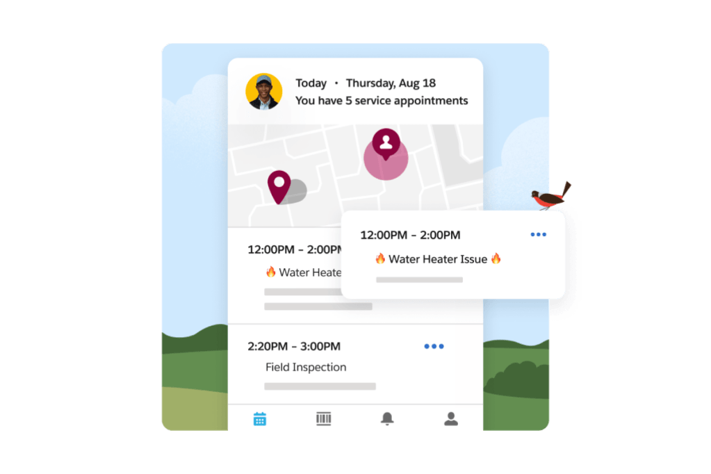 Image of screenshot of a mobile service customer alert.	