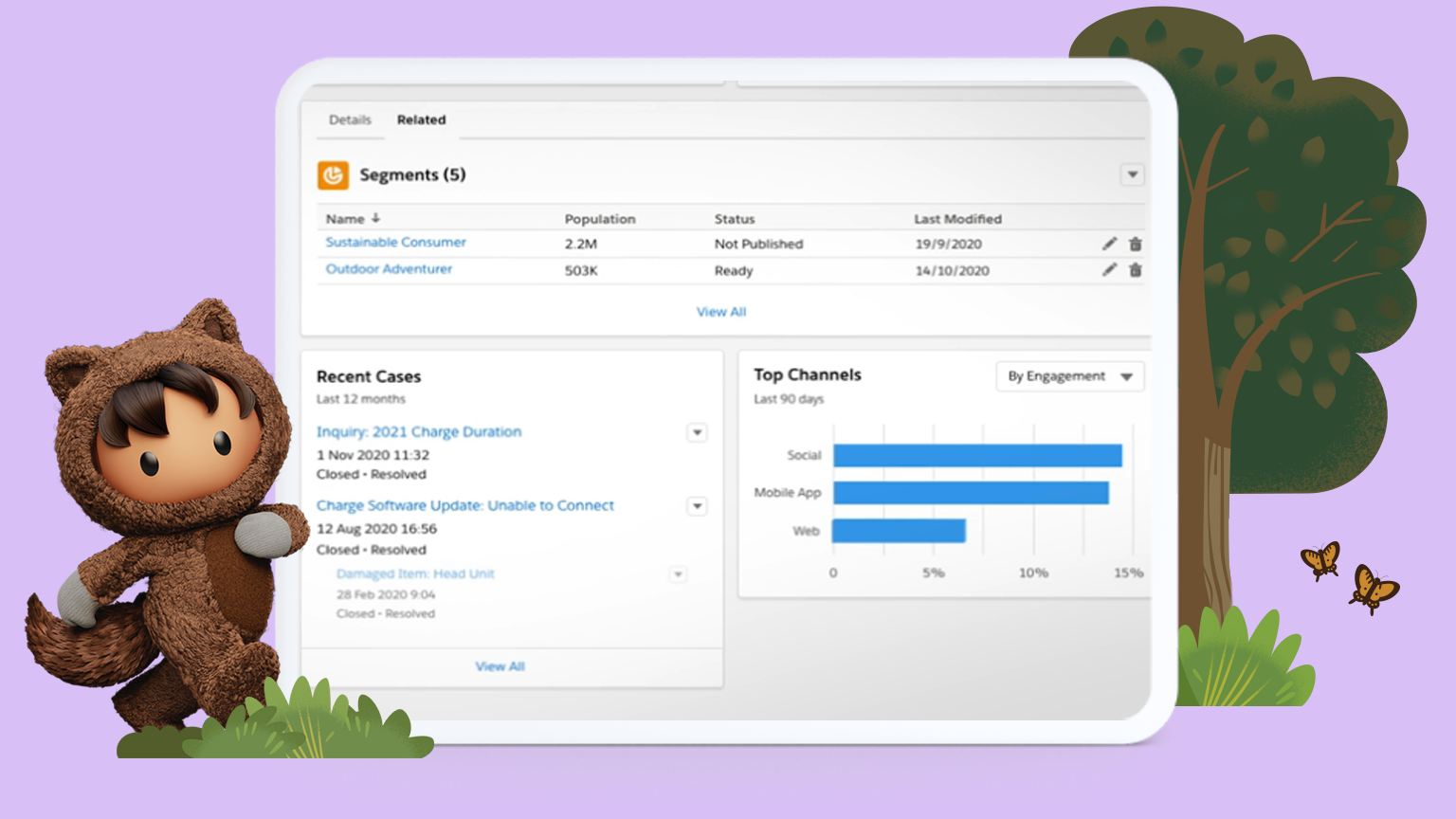Laptop screen with Salesforce's Industry Product