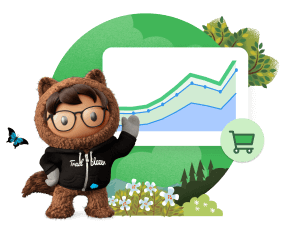 Astro wearing a glasses and presenting the impressive revenue line chart
