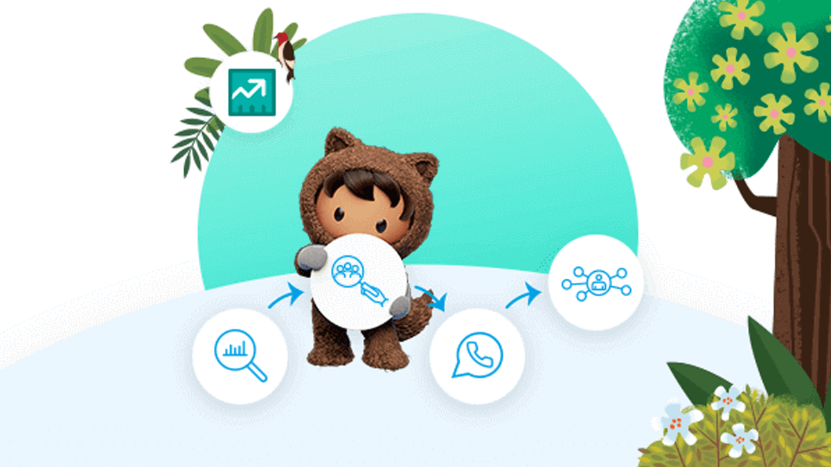 Astro surrounded by sales-related illustrations.