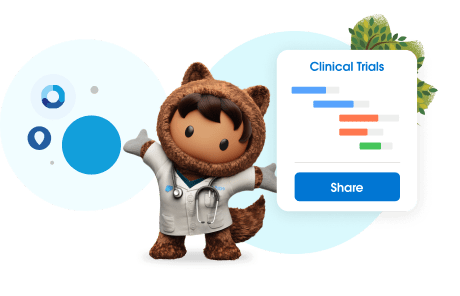 Astro with clinical trial data charts