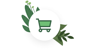 A green shopping trolley