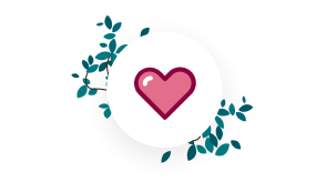 A pink heart shape