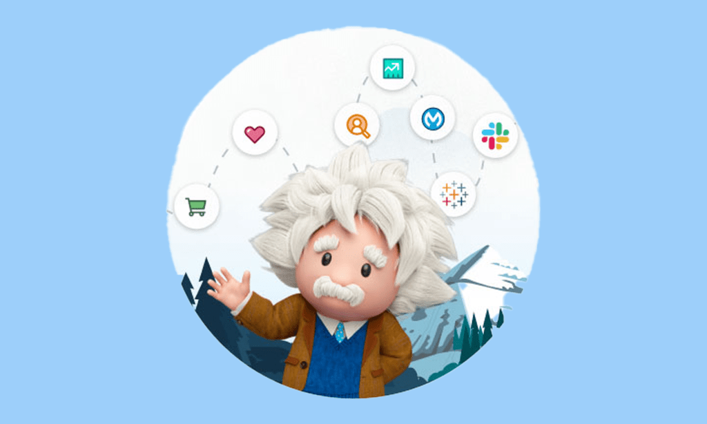 Image of einstein with different salesforce services