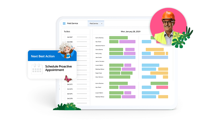 AI recommends scheduling proactive maintenance as a next-best action.