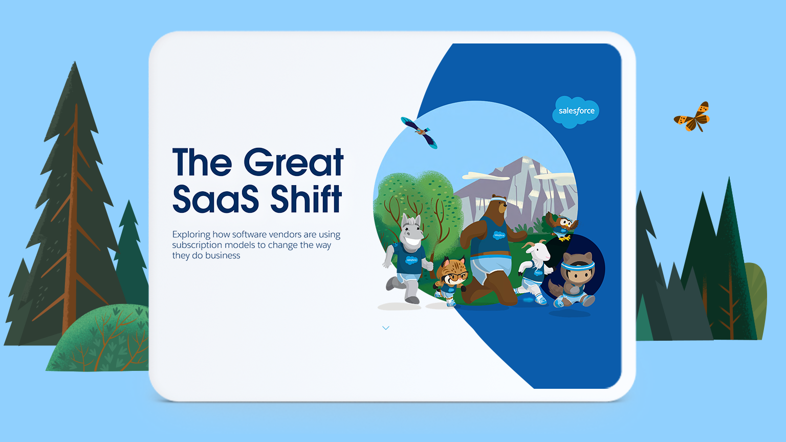 Astro with the cover of the The Great SaaS Shift Report.